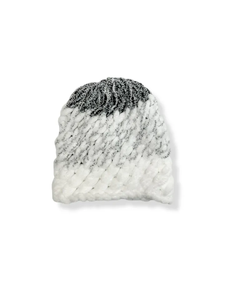 HandMade čepička bílo-černá
