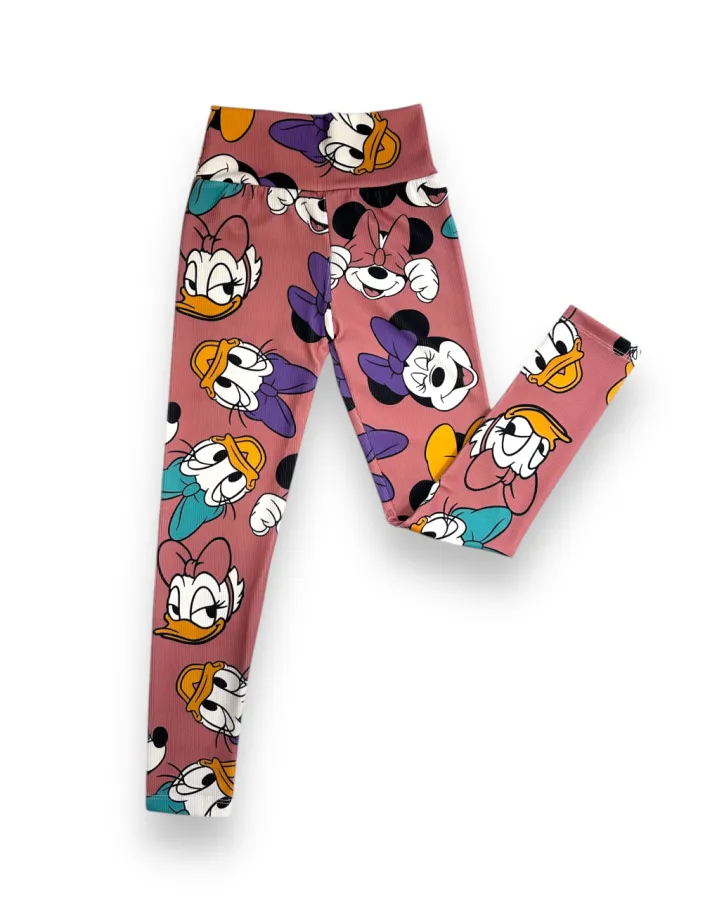 Legíny Minnie a Daisy růžové
