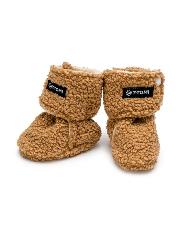 Capáčky teddy brown warm