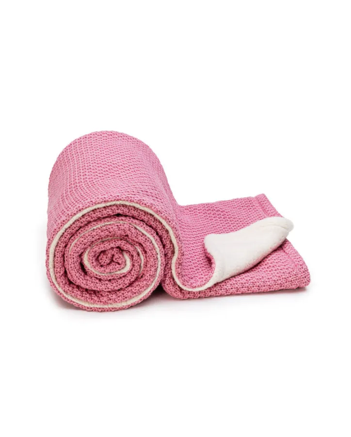 Pletená deka warm raspberry