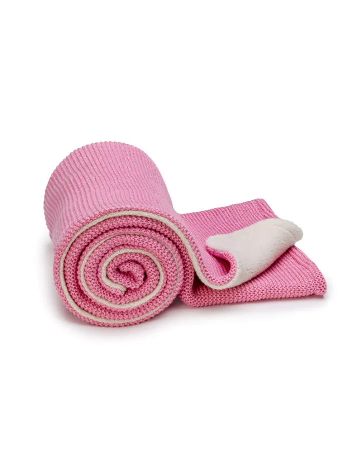 Pletená deka warm pink waves