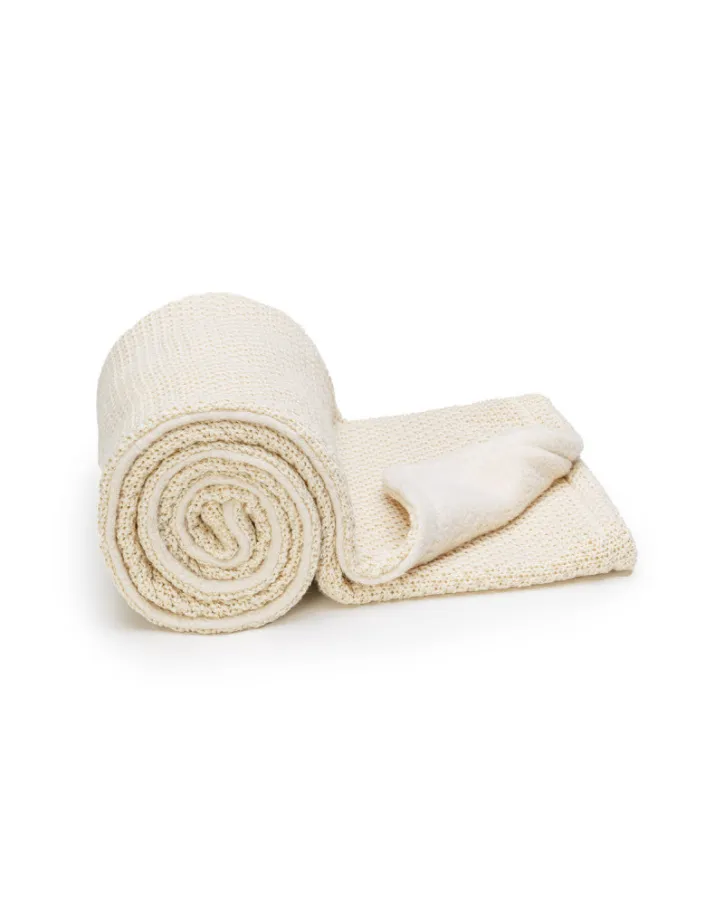 Pletená deka warm cream