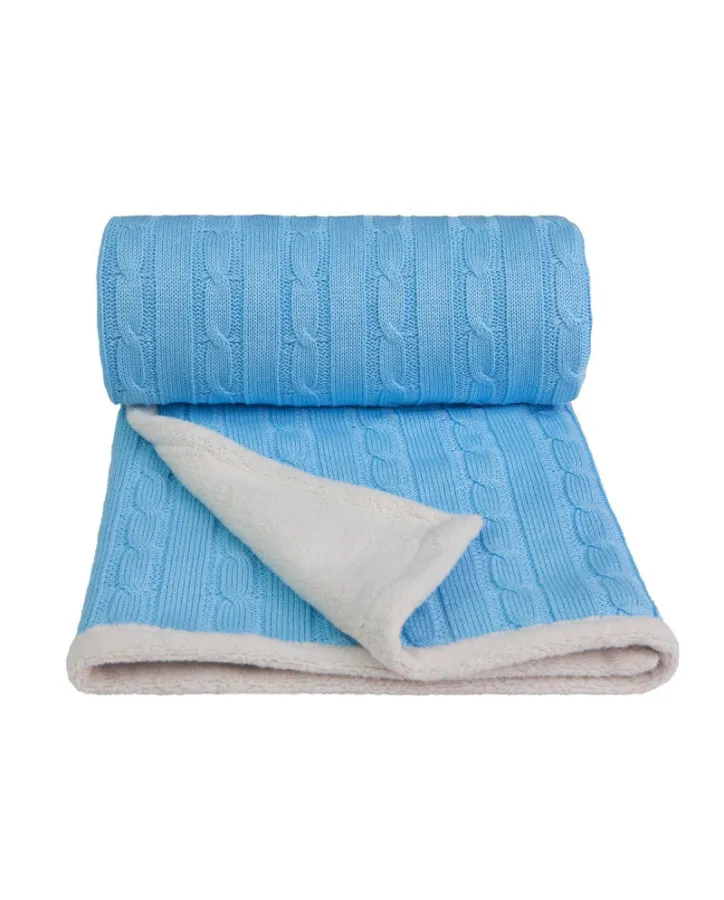Pletená deka warm blue