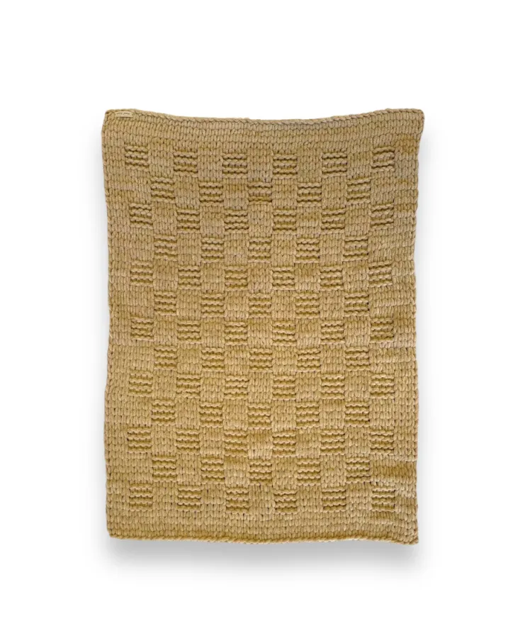 HandMade deka světle hnědá vzor kostka 70x90cm