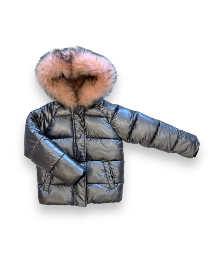 Zimní bunda holka stříbrná
