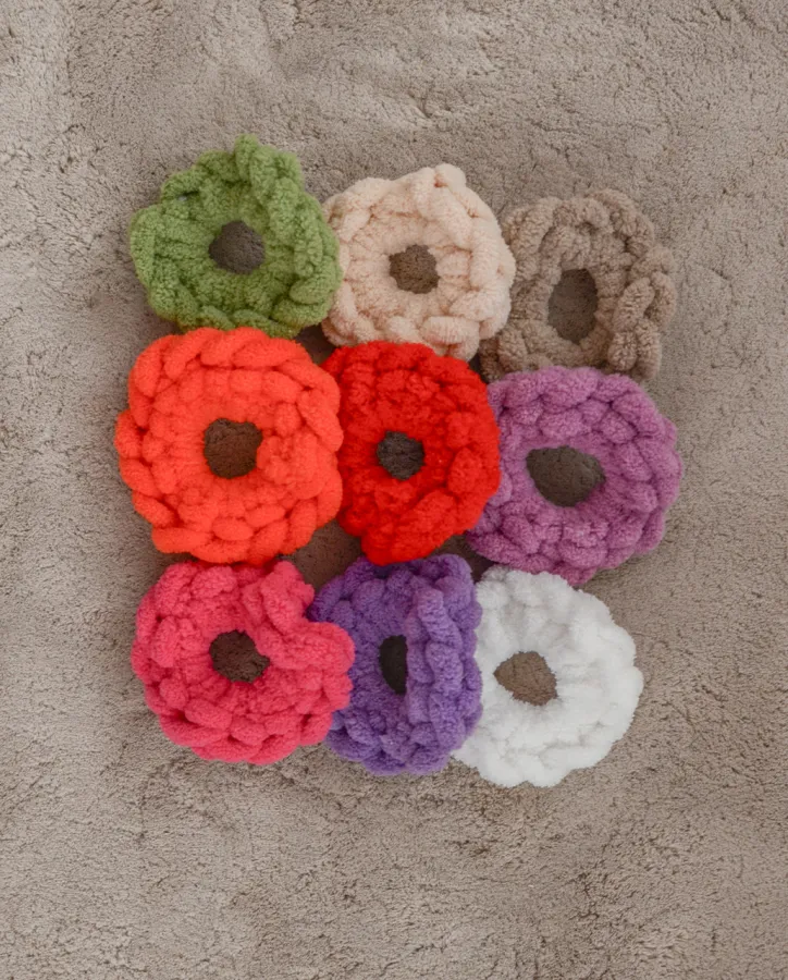 HandMade scrunchie tmavě fialová