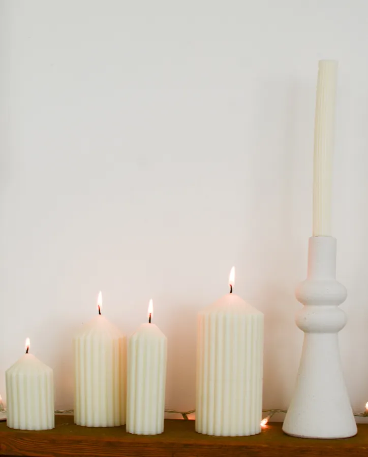 Sójová svíčka válcová, 4ks