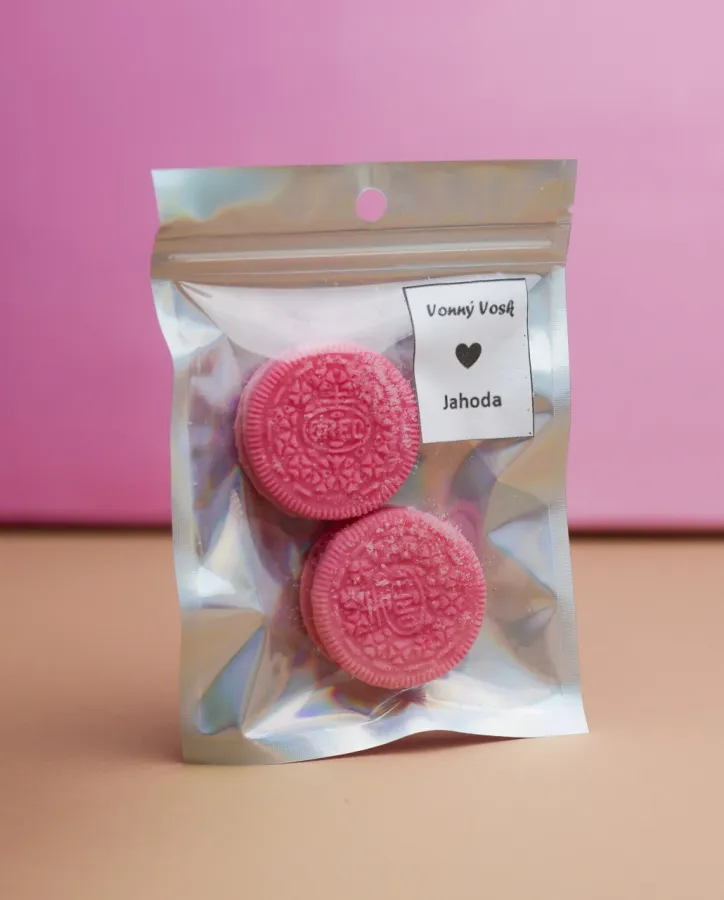 Vonný vosk jahodové oreo, 2ks