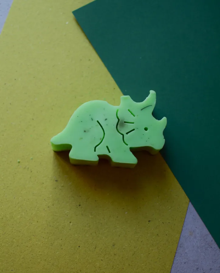 Mýdlo dinosaurus triceratops zelený