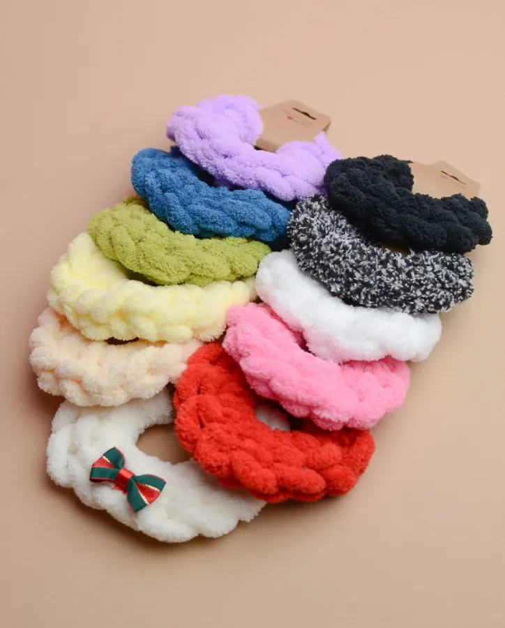 HandMade scrunchie černo-bílá