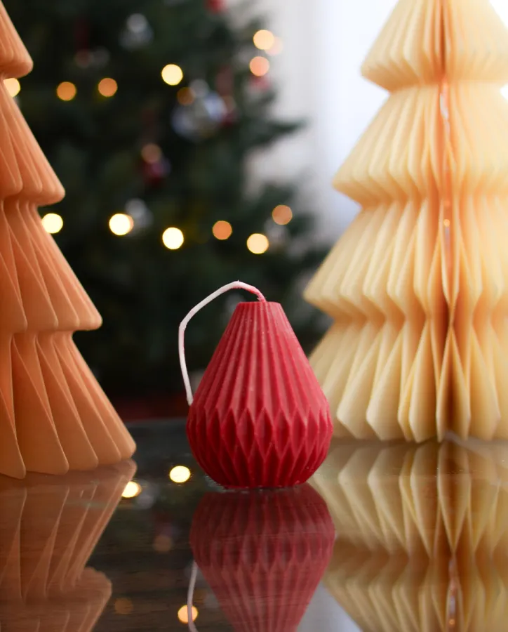 Sójová svíčka lucerna červená