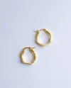 Modern Geometric Gold Hoop - náušnice