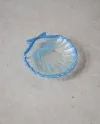 Pryskyřicová mušle na šperky světle modrá